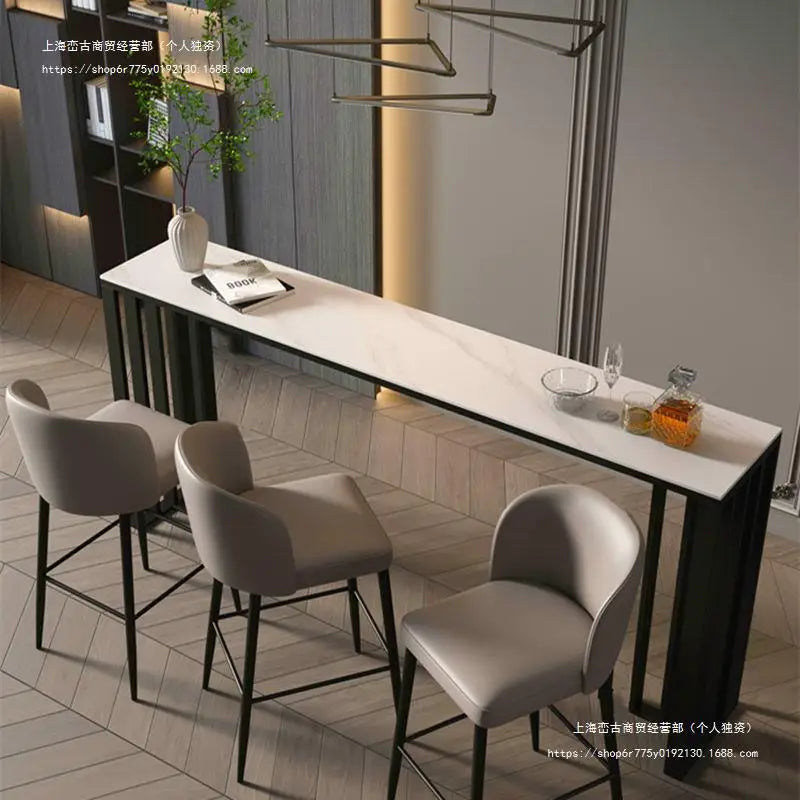New KTV coffee table party bar light luxury marble coffee table European card seat stainless steel table customizat