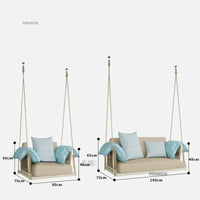 Nordic Patio Swings Indoor Balcony Hanging Basket Chair Home Single Double Rope Hanging Basket Hanging Chairs Outdoor Furniture
