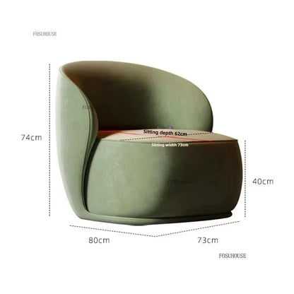 Creative Velvet Living Room Chairs Italian Living Room Furniture Hotel Cafe Leisure Designer Armchair Home Backrest Dining Chair