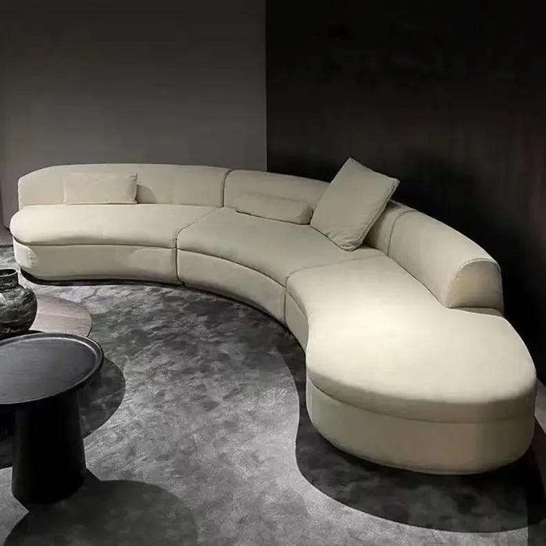 JC Semicircular Curved Special-shaped Sofa, Resting Area, Reception, Beauty Salon Office, Hotel Lobby, Sales Office,