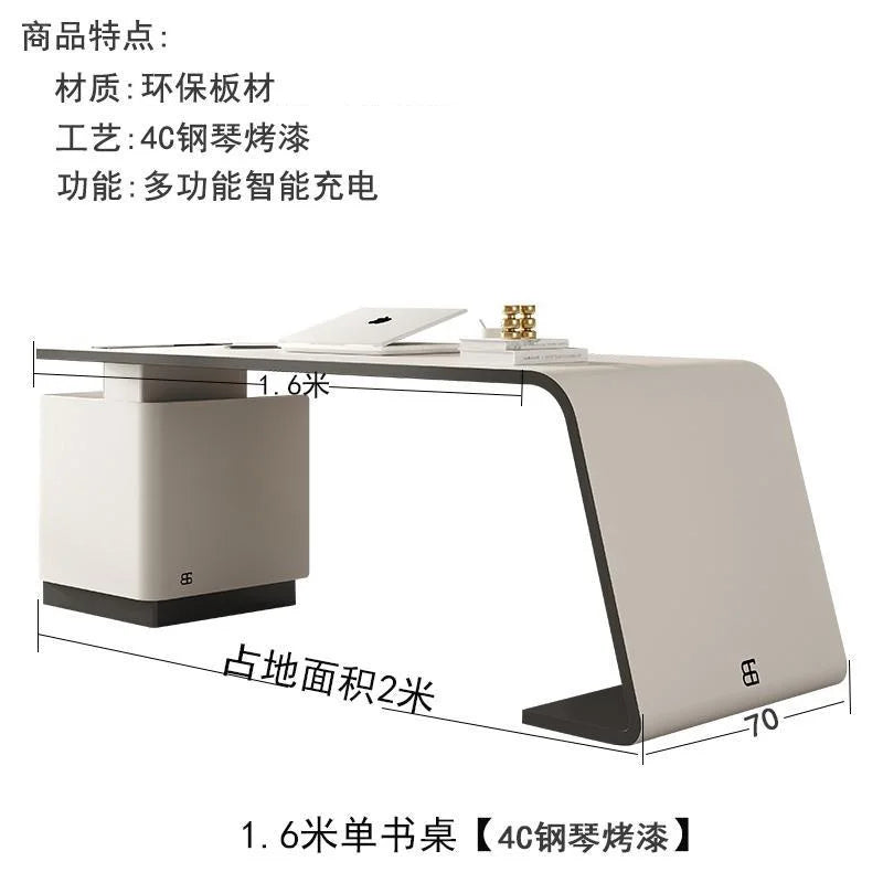 Table Bureau Blanc Mesas Gaming Tables Rotating Bookcase Office Furniture Offices Wood Desk Organizer Laptop Stand Room Desks