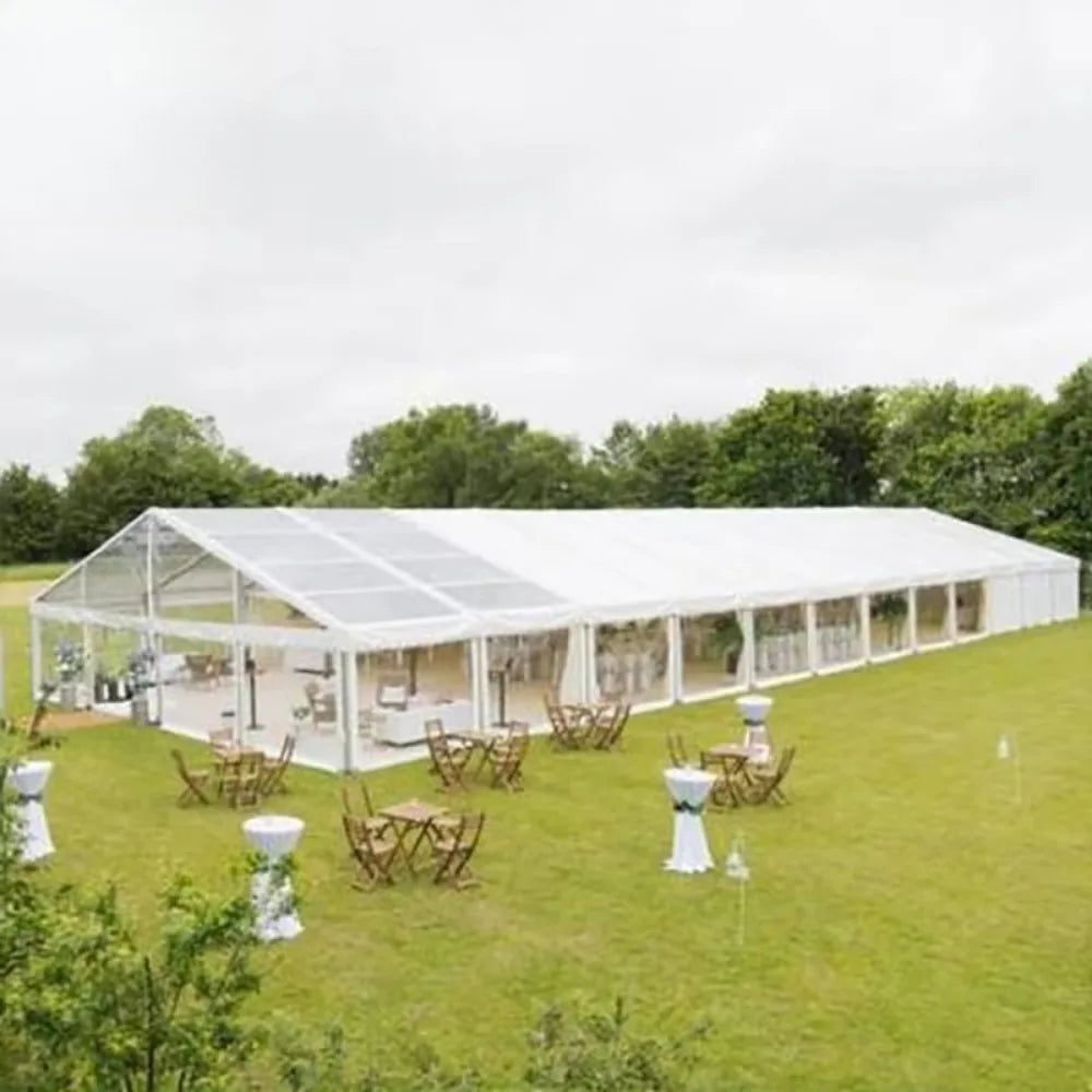 Aluminum White PVC Wedding Party Tent, Inner Ceiling Liner, Anniversary Outdoor Marquee for 500‑Person Banquet,Event Gathering