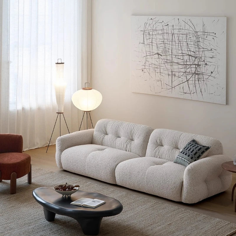 French Cream Style Sofa Modern Simple Living Room Comfortable Trendy Sofas Romantic High Quality Luxury Divano Home Furniture