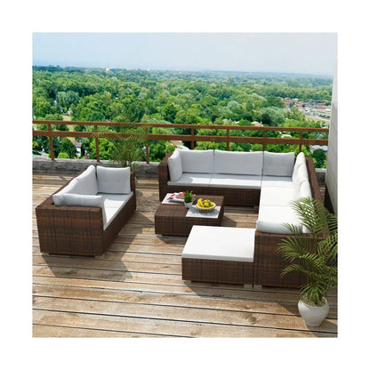 Outdoor rattan sofa combination U-shaped corner courtyard garden balcony hotel
