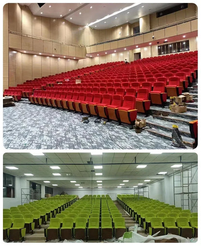 HT Classroom Academic Hall with Writing Board Row Chairs Multifunctional Concert Hall Lecture Hall Seats