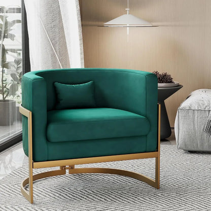 Modern Living Room Chair Velvet Barrel Accent Chairs Armchair, Upholstered Lounge Chair Mid Century Tub Bucket Club Side Chair S