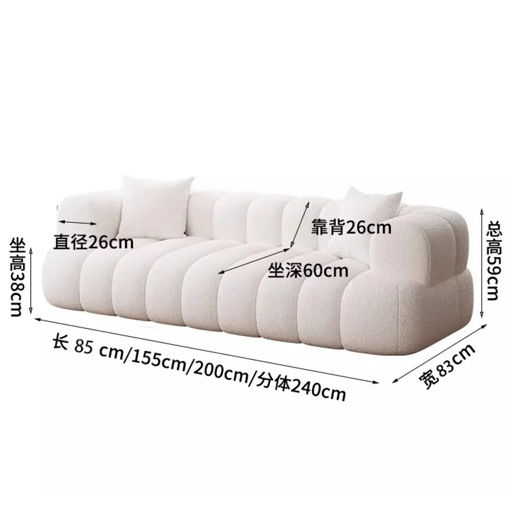 Soft Pillows Stylish European Modern Plush Reclining Sectional Sofa Comfortable Living Room Furniture Trendy Mueble Home Decor
