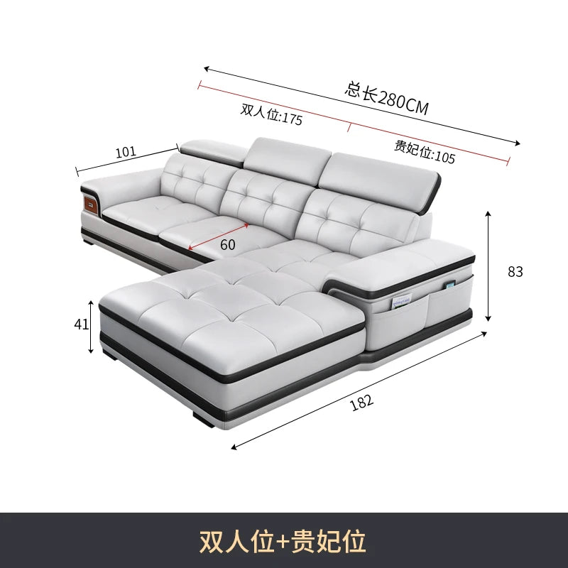 Modern Minimalist Sofa Electric Massage Chiar Floor Multifunctional Corner Sofa Lounges Relaxing Living Room Couch Furniture