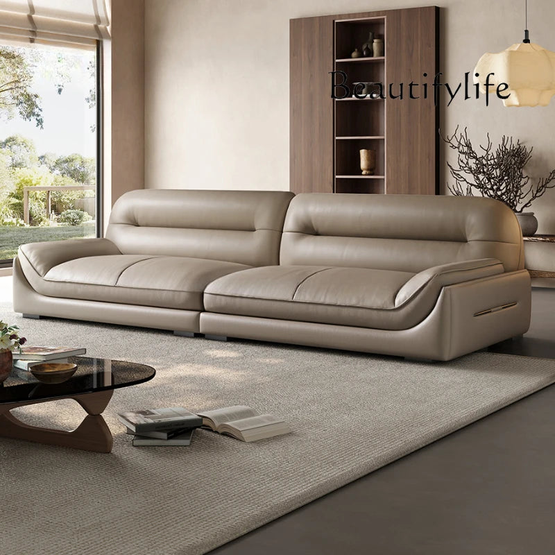 MM Lounge Leather Filler Sofa Living Room Luxury Italian Nordic Lazy Couch Recliner Mini 3 Seater Divani Da Soggiorno Furniture