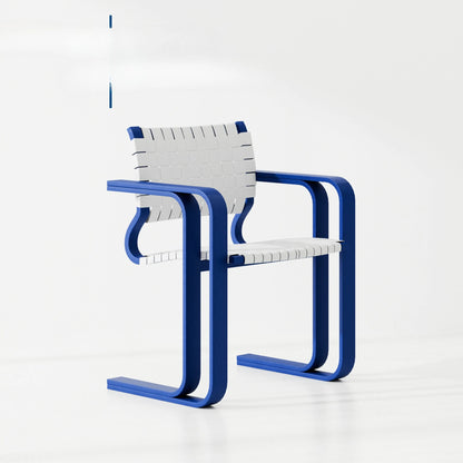 Woven chair retro solid wood designer single chair antique creative restaurant chair