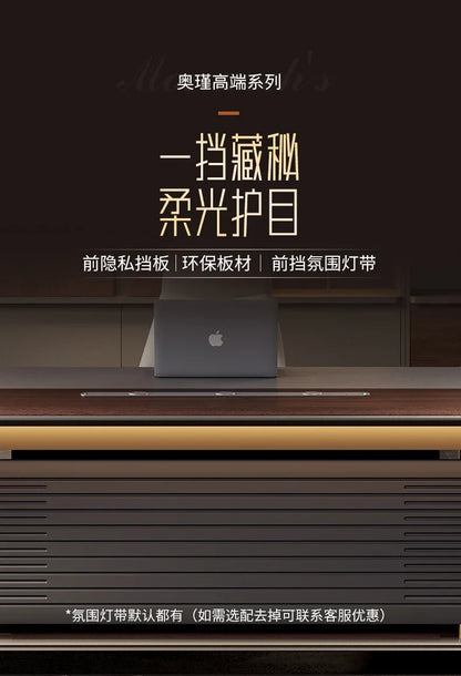 Filing Cabinet Luxury Large Computer Tables Modern Minimalist Executive Manager President Table Office Combination Furniture