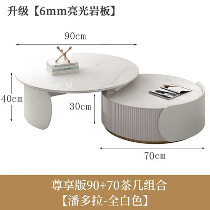 Unique Aesthetic Coffee Tables Marble European Glam Nordic Luxury Trendy Coffee Tables Round Modern Mesas Living Room Furniture