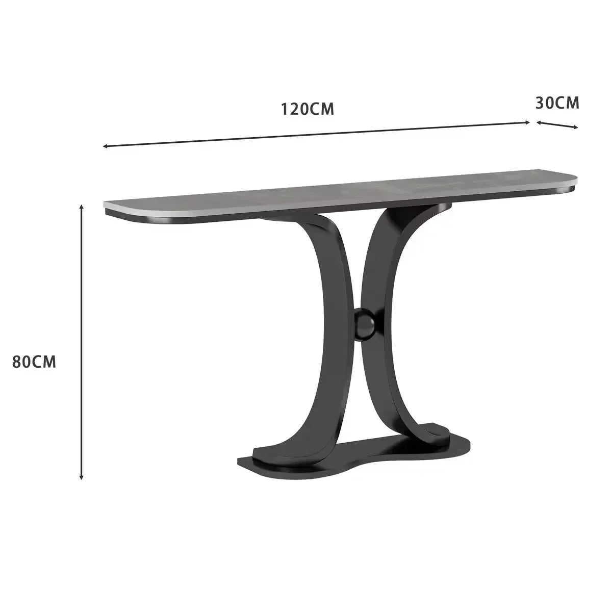 Light luxury entrance table New Chinese  table against the wall Living room Semicircular
