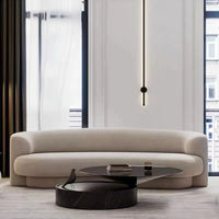 Fabric Living Room Sofas European Beige Italian Curved Luxury Couch Double Modern Designer Divano Soggiorno Home Furniture
