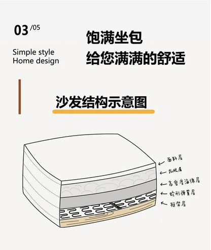 Modular Sofa Set Reclining Sectional Cube Chair Modern Minimalist Nordic Fabric Living Room Furniture for Home Decor Sofas