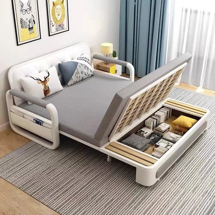 retractable small apartment living room, push pull single double sofa foldable