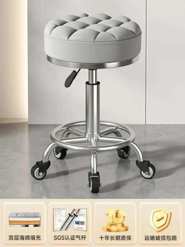Beauty Chair Specifically Designed for Beauty Salon Adjustable Rotating Pulley Hair Salon Round Stool Tabouret A Roulette 원형의자