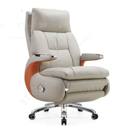 Luxury Manual Lunch Break Leather Office Chair High Quality Office Furniture Chairman CEO Manager Comfortable Office Chair
