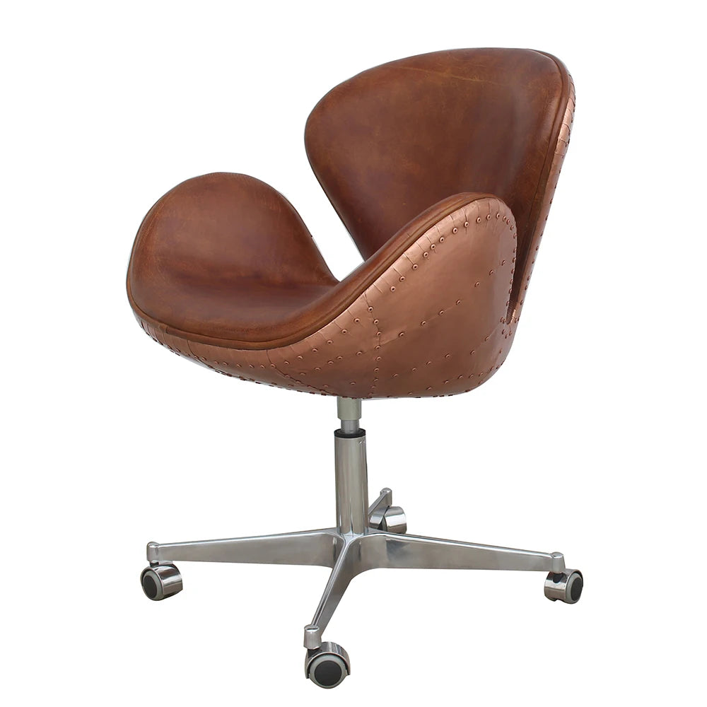 Home Furniture Aviation Vintage Leather Chair Swivel Aviator Bar Chair