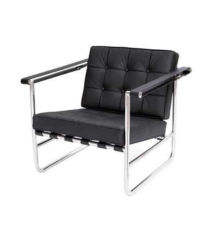 HE 113 Lounge Hans Singe Sofa Chair Leisure Chair Stainless Steel Leather PU for Living Room