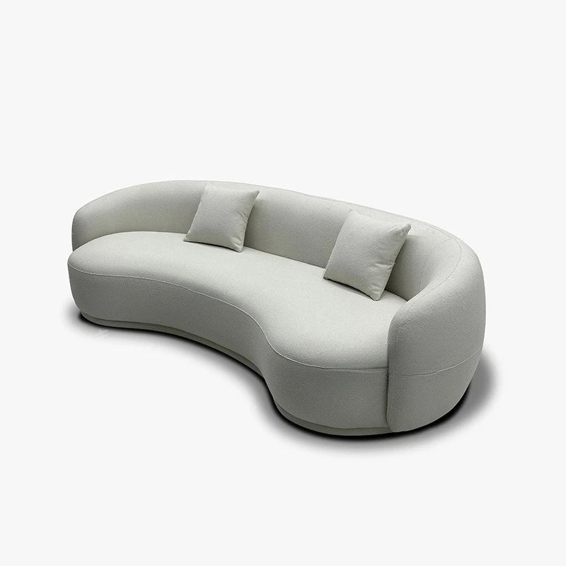 Semicircle, curved, sofa, moon model, special shaped, living room, furniture, cream wind