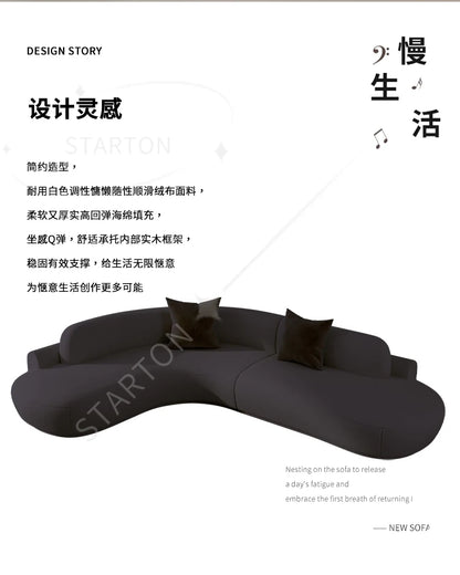 White Minimalist Comfortable Large Size Living Room Sofas Terrace Furniture