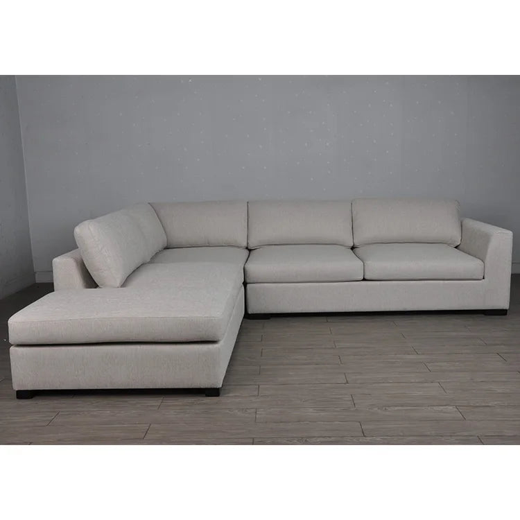 SAT Hot Sale Modern L-Shape Combination Wooden Sofa Family Apartment Villa or Hotel Use
