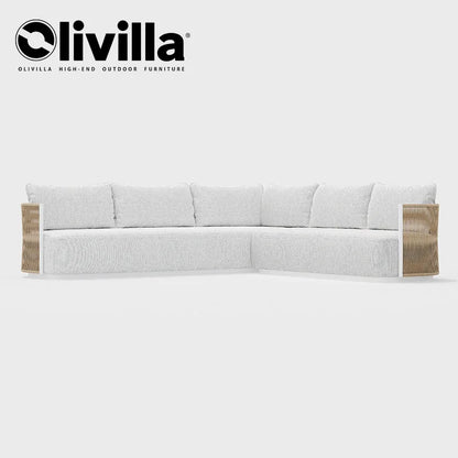 Scandinavian Outdoor Woven Rope Sofa Villa Courtyard Simple Garden Furniture Hotel Resort Leisure Open-Air Waterproof Sofa Couch