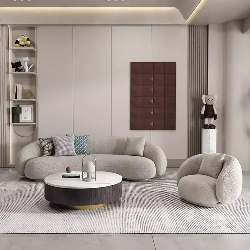 Minimalist Nordic Living Room Sofas Leather Recliner Designer Modern Sofas Luxury Lounge Balcony Cheap Divano Home Furniture