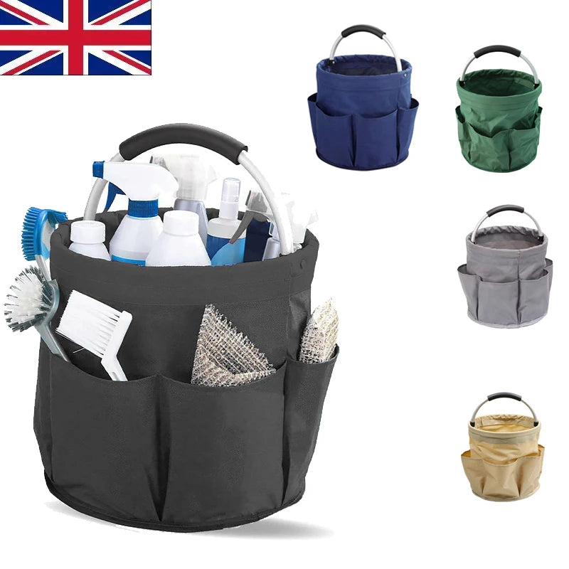 17L Large Storage Organiser Bag Folding Basket Picnic Tote Outdoor Cleaning Caddy with Handle Tool Bag Cleaning Supplies