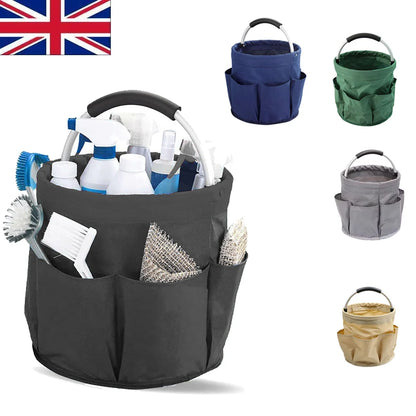 17L Large Storage Organiser Bag Folding Basket Picnic Tote Outdoor Cleaning Caddy with Handle Tool Bag Cleaning Supplies