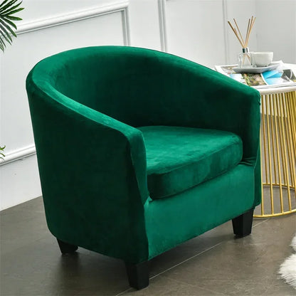 Velvet Arc Seat Sofa Cover Elastic Club Armchairs Covers Living Room Single Seat Tub Couch Slipcovers With Seat Cushion Covers