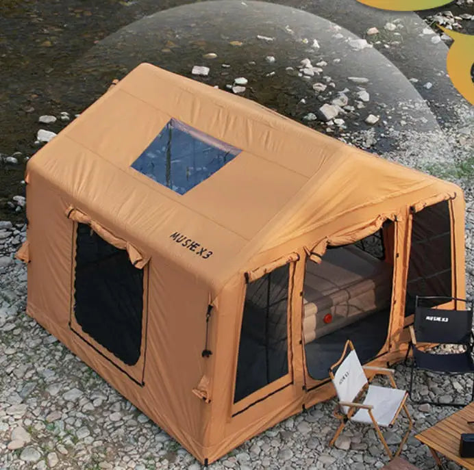 Outdoor Camping Tents for 3-4 People Fully Automatic Inflatable Marquee TC Cotton Camping Site Stargaze Canopies Canvas Marquee