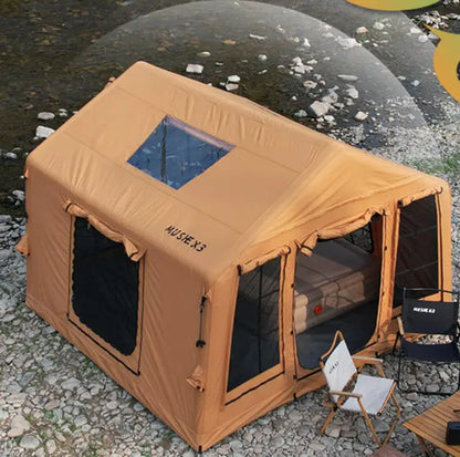 Outdoor Camping Tents for 3-4 People Fully Automatic Inflatable Marquee TC Cotton Camping Site Stargaze Canopies Canvas Marquee