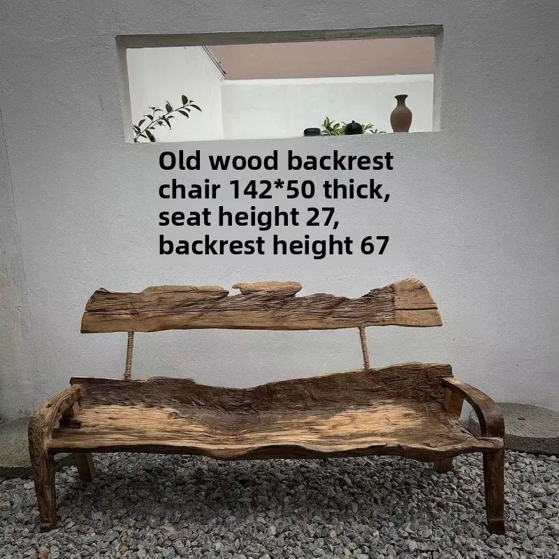Dead wood back chair courtyard space balcony leisure back chair dead wood ornament