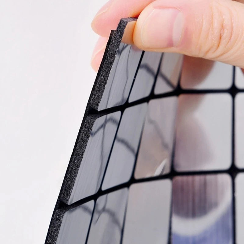 Self-adhesive Metal Mosaic Tiles Aluminum Composite Backsplash Gold Windmill Mosaic Glass Self-adhesive Kitchen Wall Decoration.