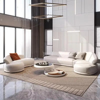 Nordic Modern Luxury Curved Leather Sofa Multi-seat Combination for Home Italian Design Living Room Villa Leather Sofa Set