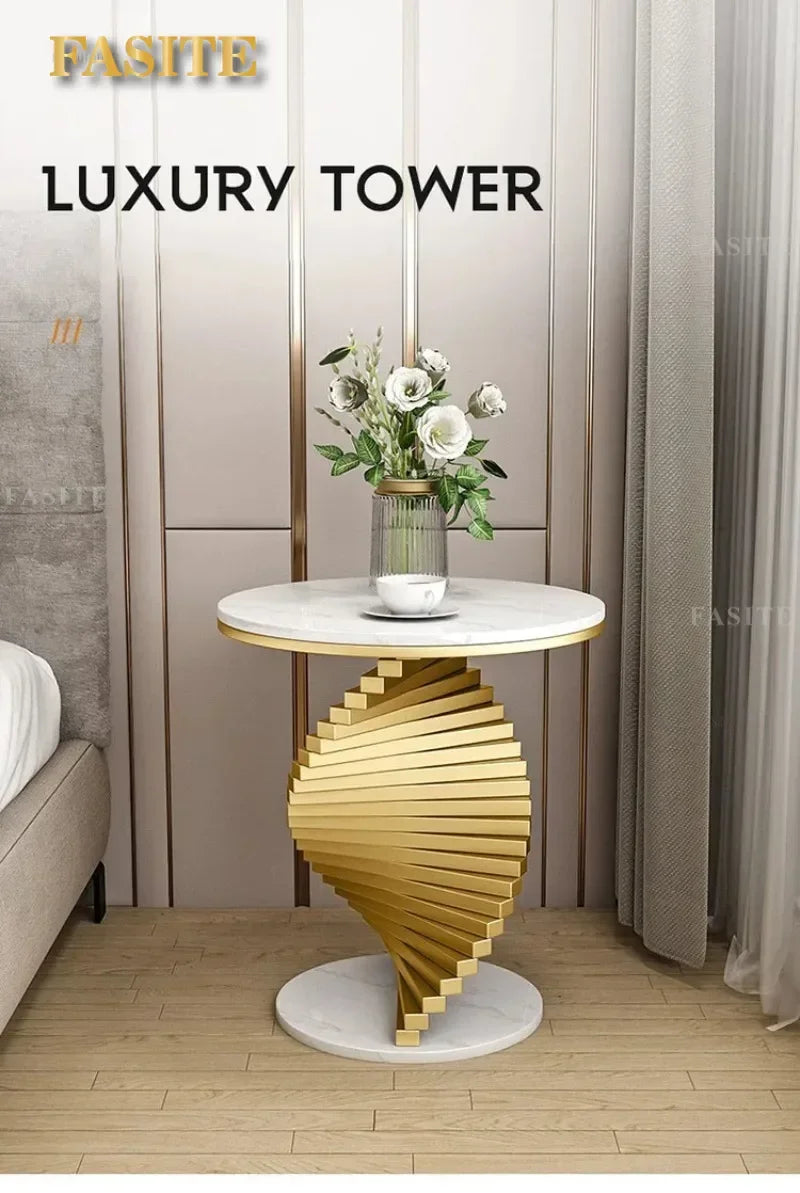 Nordic Leisure Bedroom Side Table Modern Marble Coffee Table for Living Room Furniture Nordic Designer Tables