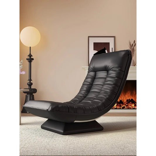 Rotatable Italian light luxury living room balcony leisure lazy sofa moon swivel chair