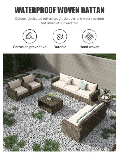 High Quality Wicker Patio Furniture  Rattan Garden Sofa Garden Furniture Set