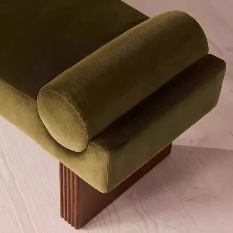 French retro style sofa bench stool living room pedal entrance shoe change stool bedroom bedside stool senior feeling cloakroom