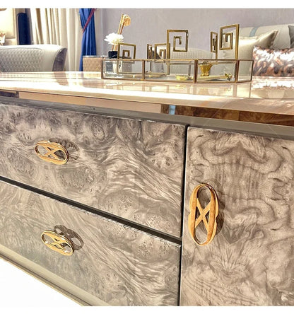 Light luxury modern Italian high-back leather sofa combination TF