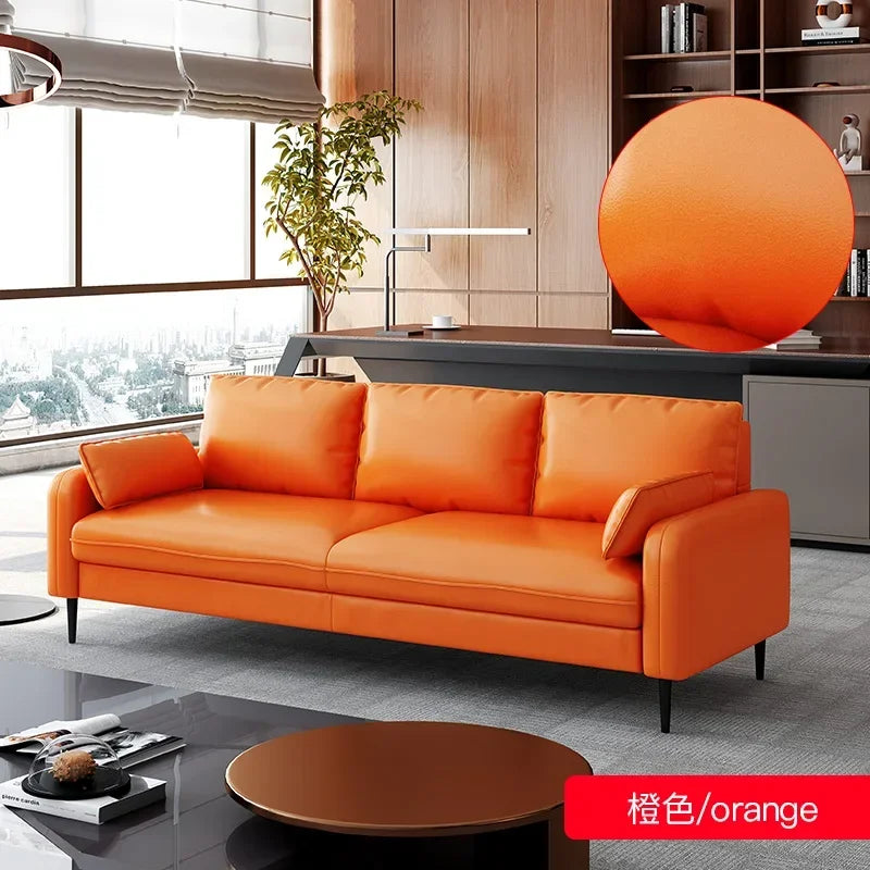 Armchair Lounge European Design Divano Living Room Furniture TY100YH Scratch Protector Sofa Relax 3 Seater Brown Classic Sofa