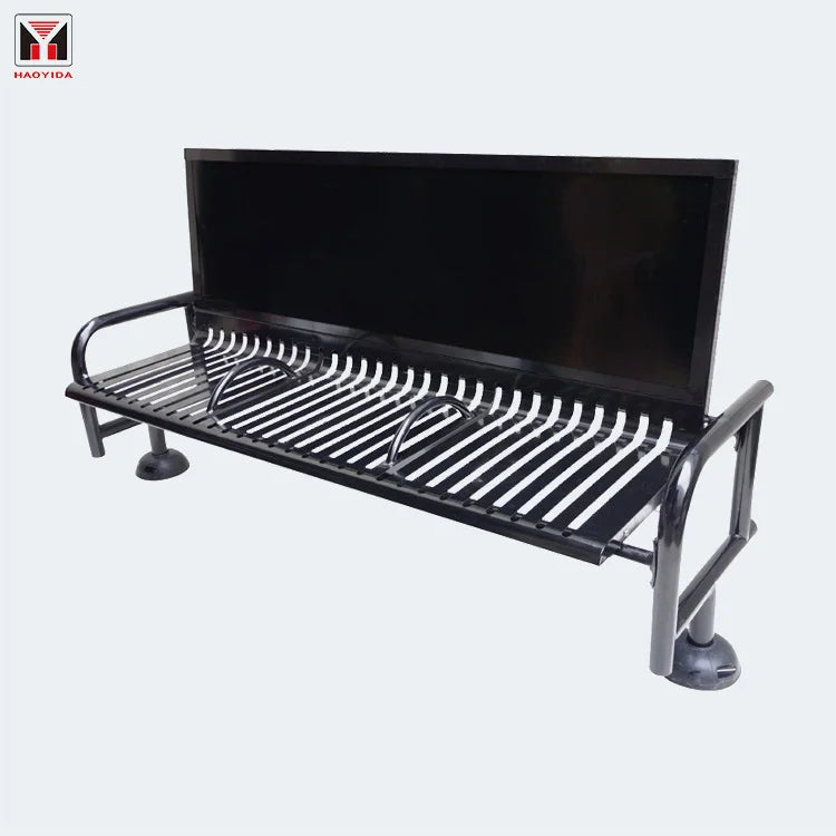 Public Outdoor Furniture Outdoor Bench Stainless Steel Bench Metal Resting Bench