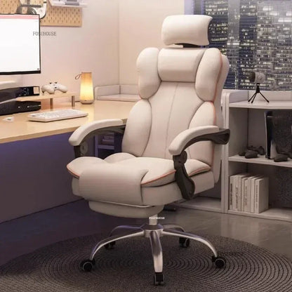 Ergonomic Nordic Gaming Chair Mobile Swivel Recliner Study Office Armchair Comfortable Home Lounge Computer Chair for Gamer Desk
