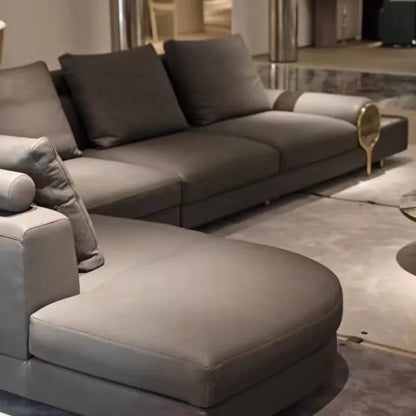 Modern European luxury villa split sofa can be customized living room modular set leather fabric wooden sponge