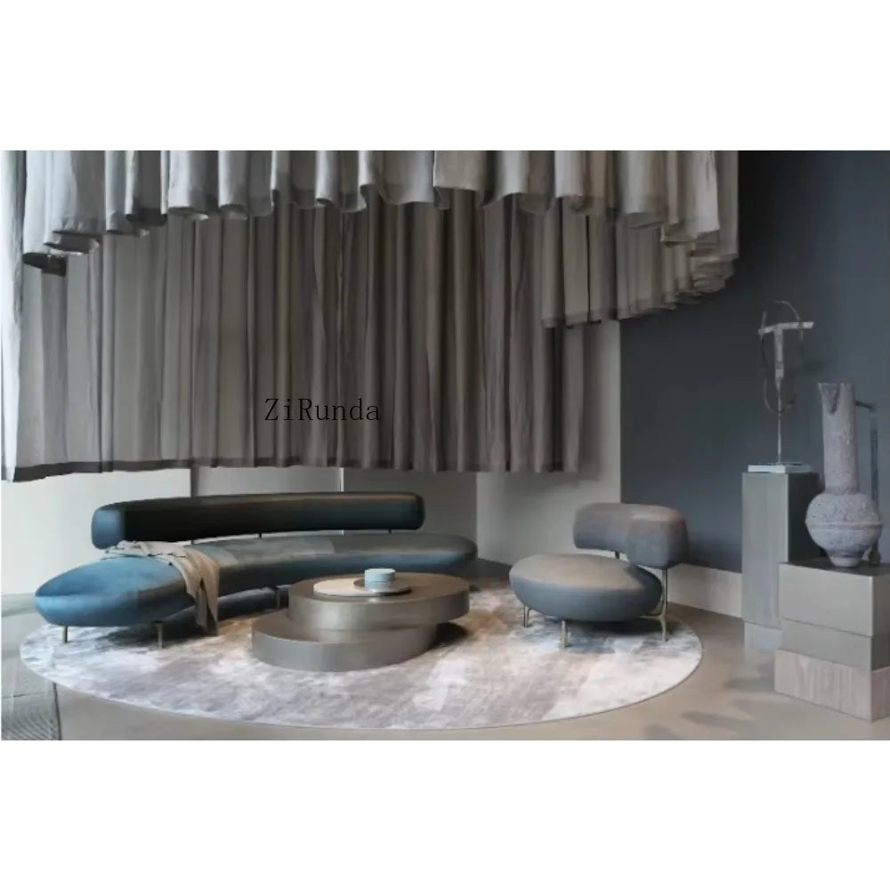 Stainless steel coffee table hotel decoration living room villa central table