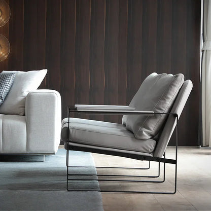 Leisure Complete Cushion Chair Living Room Leather Unique Lazy Makeup Chair Reading Design Throne Woonkamer Stoelen Decor