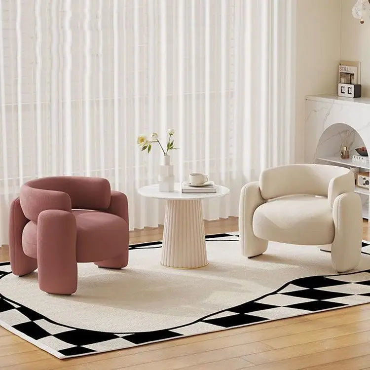 Nordic Simple Single Leisure Chair Living Room Sofa Home Fabric Recliner Bedroom Balcony Small Sofa Study Reading Sofas