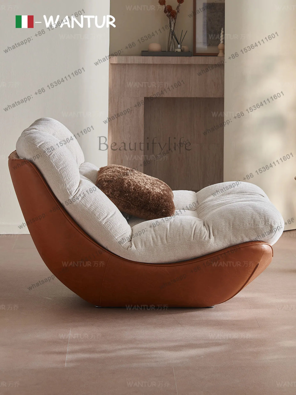 Italian living room creative single chair Nordic small apartment backrest sofa chair